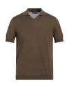 Drumohr Man Sweater Chocolate Brown Size 36 Cotton