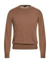 Drumohr Man Sweater Chocolate Brown Size 40 Cashmere In Brown