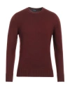 Drumohr Man Sweater Cocoa Size 42 Merino Wool In Brown