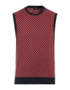 Drumohr Man Sweater Coral Size 38 Cotton, Linen In Red
