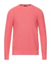 Drumohr Man Sweater Fuchsia Size 44 Cotton In Red