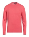 Drumohr Man Sweater Fuchsia Size 44 Cotton In Red