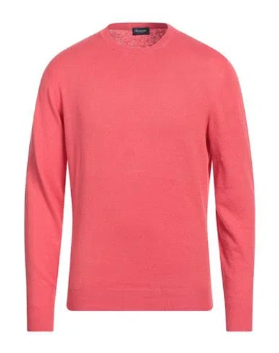 DRUMOHR DRUMOHR MAN SWEATER CORAL SIZE 40 LINEN, POLYESTER