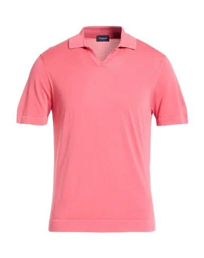 Drumohr Man Sweater Coral Size 42 Cotton In Pink