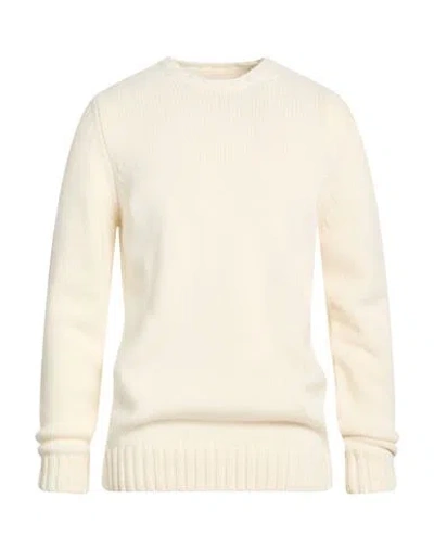 Drumohr Man Sweater Cream Size 36 Cashmere In White