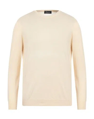 DRUMOHR DRUMOHR MAN SWEATER CREAM SIZE 44 COTTON, CASHMERE