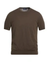 Drumohr Man Sweater Dark Brown Size 38 Cotton