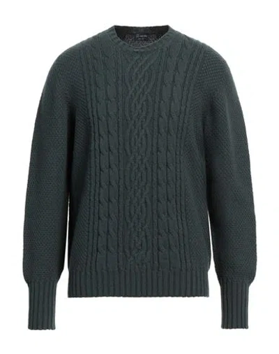 Drumohr Man Sweater Dark Green Size 46 Lambswool