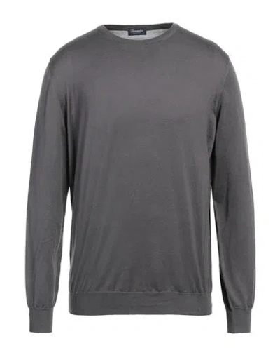 Drumohr Man Sweater Dark Purple Size 46 Cotton