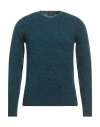 Drumohr Man Sweater Deep Teal Size 36 Lambswool