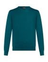 Drumohr Man Sweater Deep Teal Size 40 Cashmere In Green