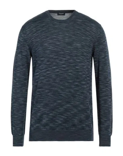 Drumohr Man Sweater Deep Jade Size 40 Cotton In Green