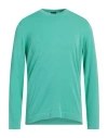 Drumohr Timeless Crewneck Sweater With Ribbed Details In Green