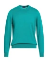 Drumohr Man Sweater Emerald Green Size 42 Merino Wool