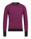 Drumohr Man Sweater Fuchsia Size 40 Cashmere In Pink
