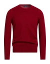 Drumohr Man Sweater Garnet Size 38 Lambswool In Red