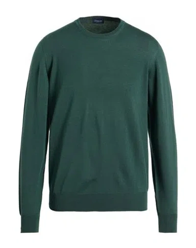 Drumohr Man Sweater Green Size 38 Merino Wool