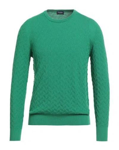 Drumohr Man Sweater Green Size 40 Merino Wool