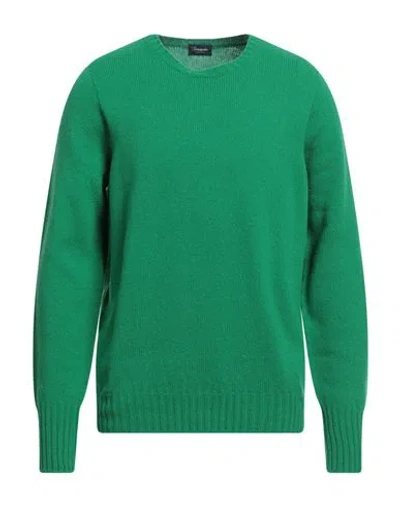 Drumohr Man Sweater Green Size 46 Lambswool