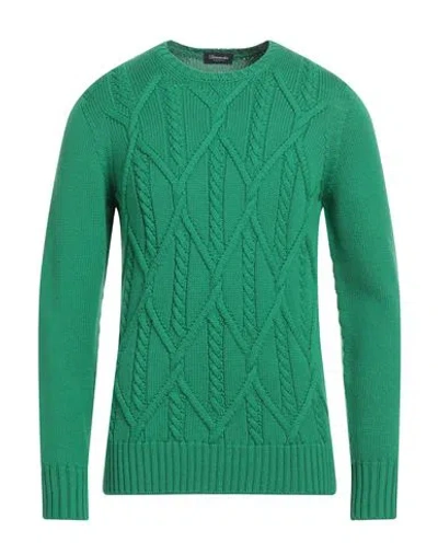 Drumohr Man Sweater Green Size 42 Merino Wool