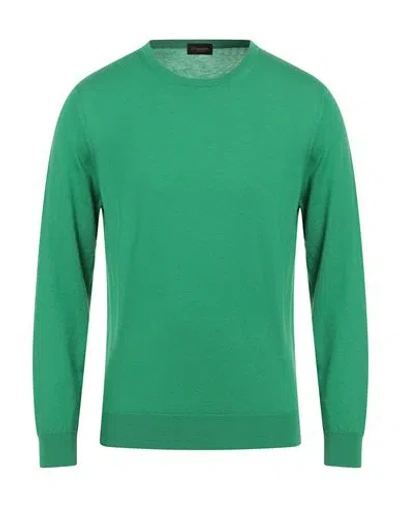 Drumohr Man Sweater Green Size 44 Cashmere