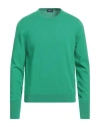 Drumohr Man Sweater Green Size 42 Lambswool In Green