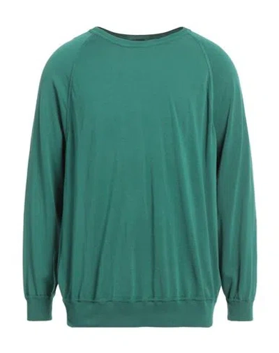 Drumohr Man Sweater Green Size 46 Cotton