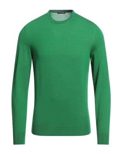 Drumohr Man Sweater Green Size 42 Super 140s Wool