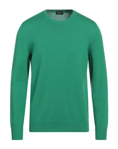 Drumohr Man Sweater Green Size 48 Merino Wool