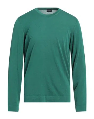 Drumohr Man Sweater Green Size 50 Cotton