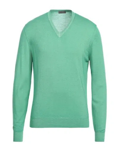 Drumohr Man Sweater Green Size M Super 140s Wool