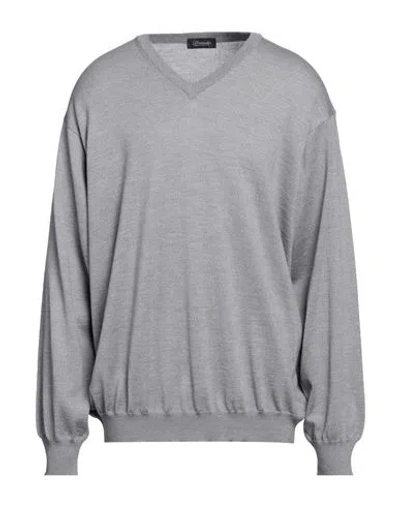 Drumohr Man Sweater Grey Size 38 Merino Wool