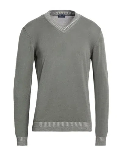 Drumohr Man Sweater Grey Size 40 Cotton In Gray