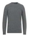 Drumohr Man Sweater Grey Size 42 Lambswool In Gray