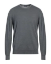 Drumohr Man Sweater Grey Size 44 Merino Wool In Gray