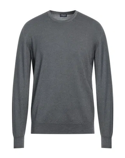 Drumohr Man Sweater Grey Size 44 Merino Wool
