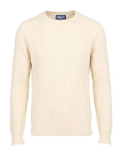 Drumohr Man Sweater Ivory Size 38 Cashmere