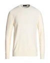Drumohr Man Sweater Cream Size 44 Cashmere In White