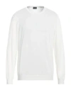 Drumohr Man Sweater Ivory Size 42 Cotton In White