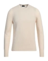 Drumohr Man Sweater Ivory Size 44 Lambswool In Neutral