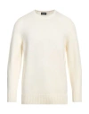 Drumohr Man Sweater Ivory Size 44 Merino Wool In White