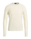 Drumohr Man Sweater Ivory Size 46 Merino Wool In White