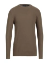 Drumohr Man Sweater Khaki Size 42 Cotton In Beige