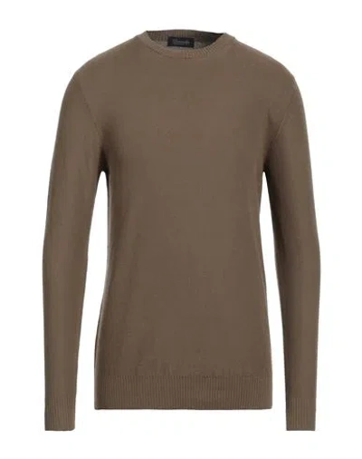 Drumohr Man Sweater Khaki Size 42 Cotton In Beige