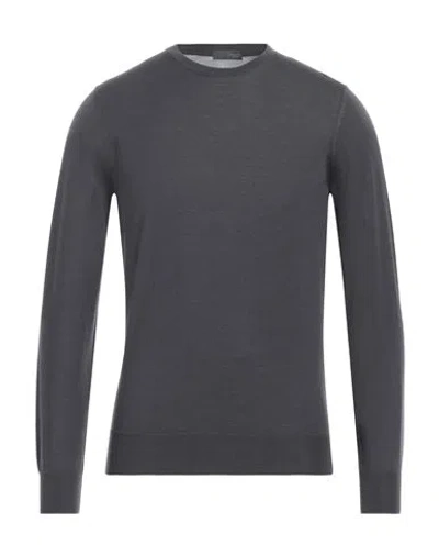 Drumohr Man Sweater Lead Size 38 Merino Wool In Grey
