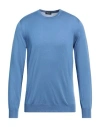 Drumohr Man Sweater Light Blue Size 38 Cotton