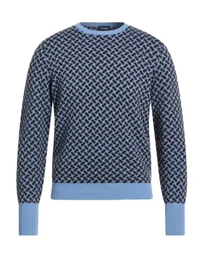 Drumohr Man Sweater Light Blue Size 44 Cashmere
