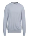 Drumohr Man Sweater Light Blue Size 44 Super 140s Wool