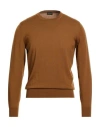 Drumohr Man Sweater Light Brown Size 38 Cashmere