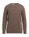 Drumohr Man Sweater Light Brown Size 44 Virgin Wool, Cashmere, Polyamide
